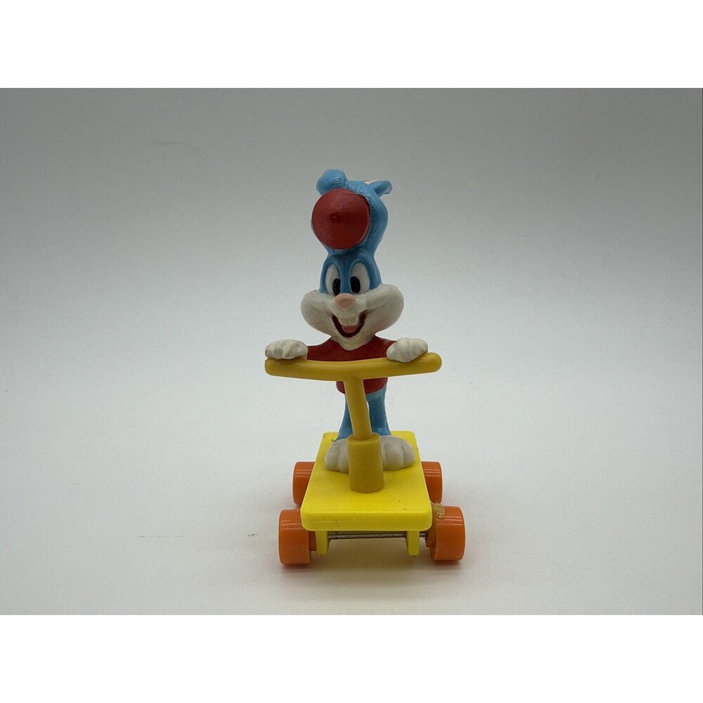 Tiny Toon Toons Buster Bunny 3" PVC Figure on Scooter Dynomite 1990 Applause